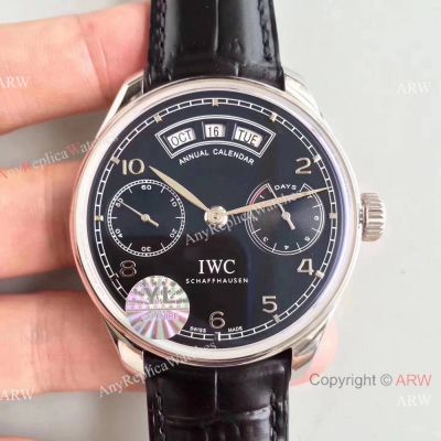 Swiss IWC Portugieser Annual Calendar 7 Days Watch IW503501 Black Dial